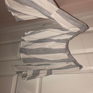 Cropped Off the Shoulder Long Sleeve Top